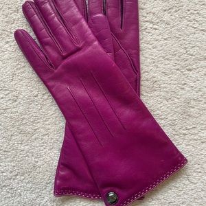 Leather Coach Gloves